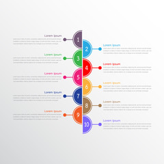 Vector infographic templates used for detailed reports. All 10 topics.