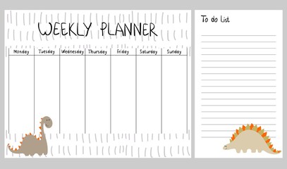 Vector weekly planner