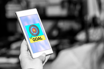 Goal concept on a smartphone