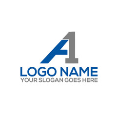 A1 / 1A monogram logo design 
