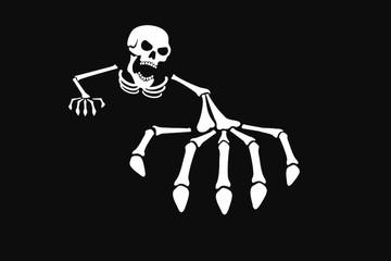 Halloween graphik with skeleton