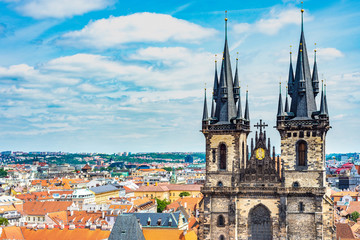 Fototapeta premium The Church of Mother of God before Tyn in Prague, Czech Republic.