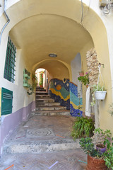 Raito, Italy, 09/15/2019. A day of vacation in a seaside town on the Amalfi coast.
