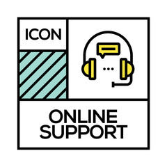 ONLINE SUPPORT ICON CONCEPT