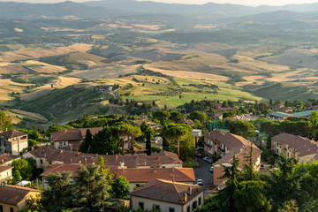 Fototapeta na wymiar Panoramic view from Volterra, Tuscany