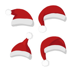 Santa Christmas hat vector illustration. 