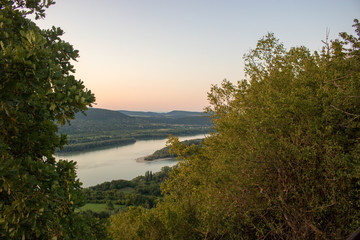 Naklejka na ściany i meble Amazing view of nature and river in Hungary.