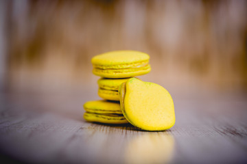French macaroons with lemon