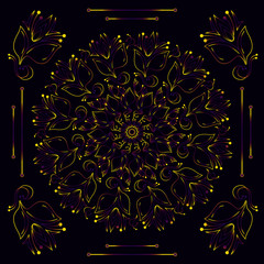 Abstract Mandala floral background