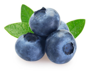 Fresh blueberry on white background