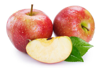 Fresh apple on white background