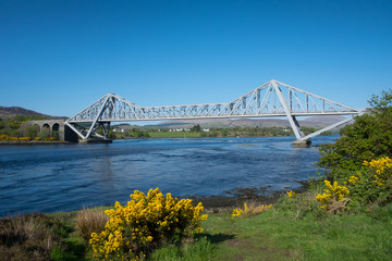Connel Bridge, Scotland the bridge is at the entrance to sea loch Etive where the Falls of Lora