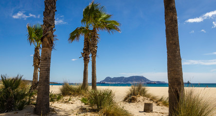 Bay of Algeciras, in the background the Rock of Gibraltar
