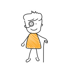 Character with monocle emoji