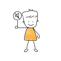 Character with muted emoji