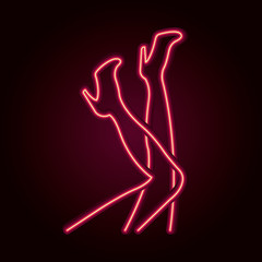 Neon female legs.