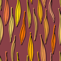 Autumn seamless pattern with leaves