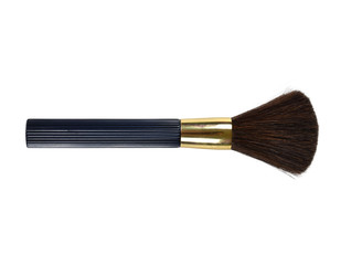 Fototapeta premium Gold and black face brush isolate on white background