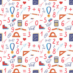 Back to school seamless pattern