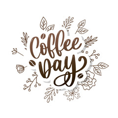 1 October International coffee day Logo. World Coffee day Logo Icon vector illustration on white background.