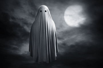 Scary ghost on dark background