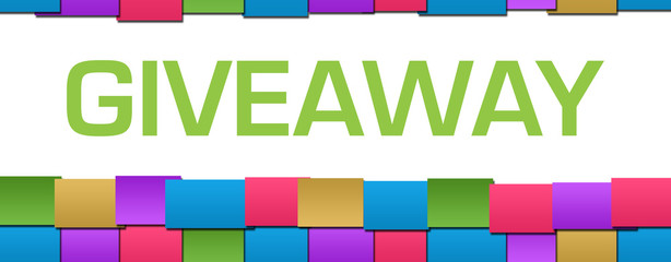 Giveaway Colorful Blocks Grid Background Text 