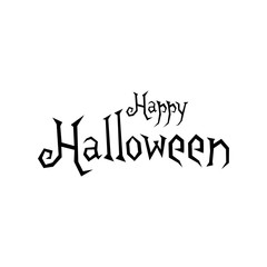 Happy Halloween greeting card with cool moon background