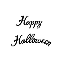 Happy Halloween greeting card with cool moon background