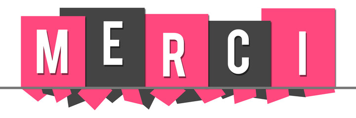 Merci Pink Grey Random Shapes Top Boxes 