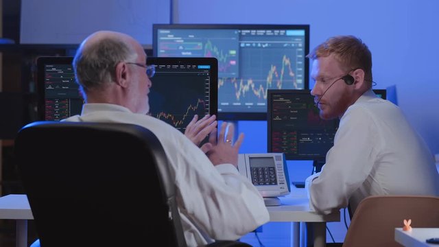 Trader making a profitable purchase of shares