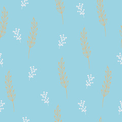 Beautiful seamless background with ears of wheat