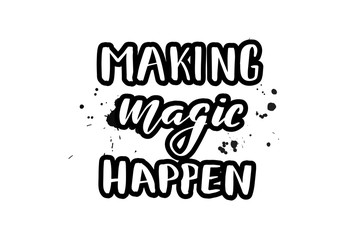 Inspirational handwritten brush lettering . calligraphy illustration isolated on white background