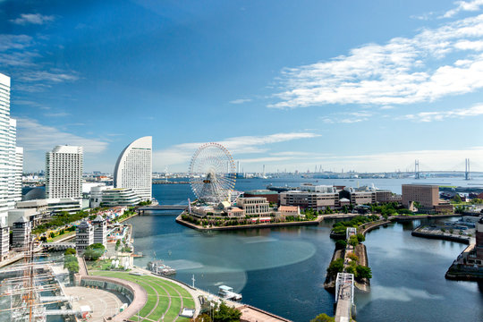 View of Yokohama bay from Sakuragi-cho