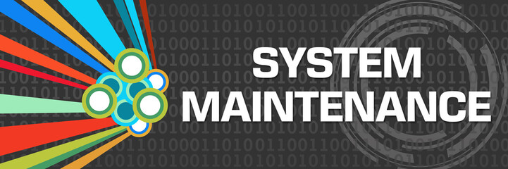 System Maintenance Dark Colorful Element Binary Horizontal 