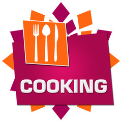 Cooking Pink Orange Circular Squares Symbol 