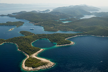 Obraz premium Aerial view of Mljet Island, Croatia