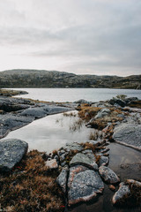 hills, severe, edge, polar region, valley, beauty, autumn, northern autumn, mountains, expanses, landscape, lakes, travel, sky, sun, nature, edge of the earth, sea, ocean, adventure, peak, clouds, fog