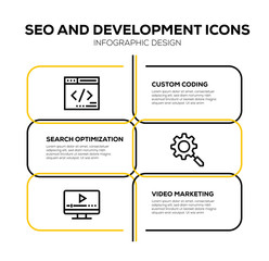 SEO AND DEVELOPMENT ICON SET