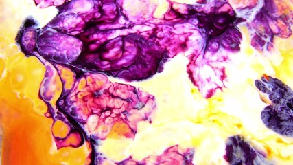 Nice Ink Abstract Psychedelic Paint Liquid Motion Background Texture Video.