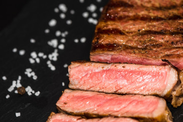 Steaks from fresh meat