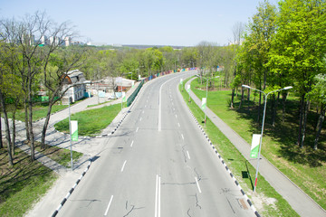Top view of the freeway.