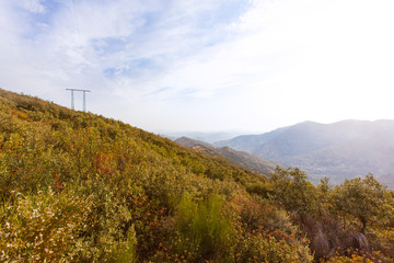 mountains landscape.sky.taberrant.  Moroccan rural life. Moroccan village.