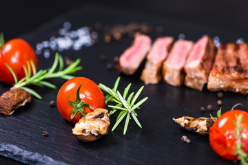 Steaks from fresh meat