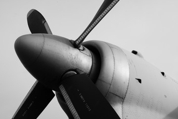 Feathered propeller on the turboprop of Antonov An-26