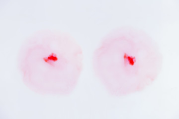 Top view abstract pink circles