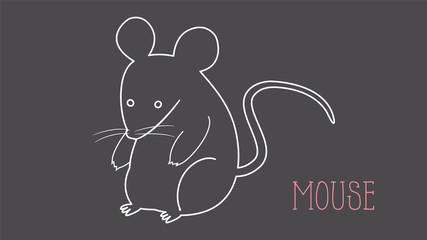 Mouse Line art Background