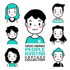 Hand Drawn-people-avatar-cartoon-collection - 1