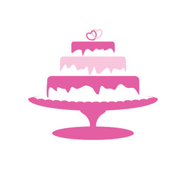 Sweet Tiered Love Wedding Cake Logo design