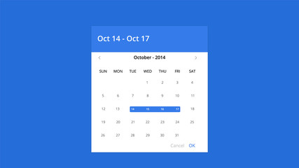 UI, calendar, date, day, monthly calendar, daily calendar, flat calendar UI, UI calendar