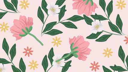 Beautiful Floral Pattern Background for Cards © LeoSubtle